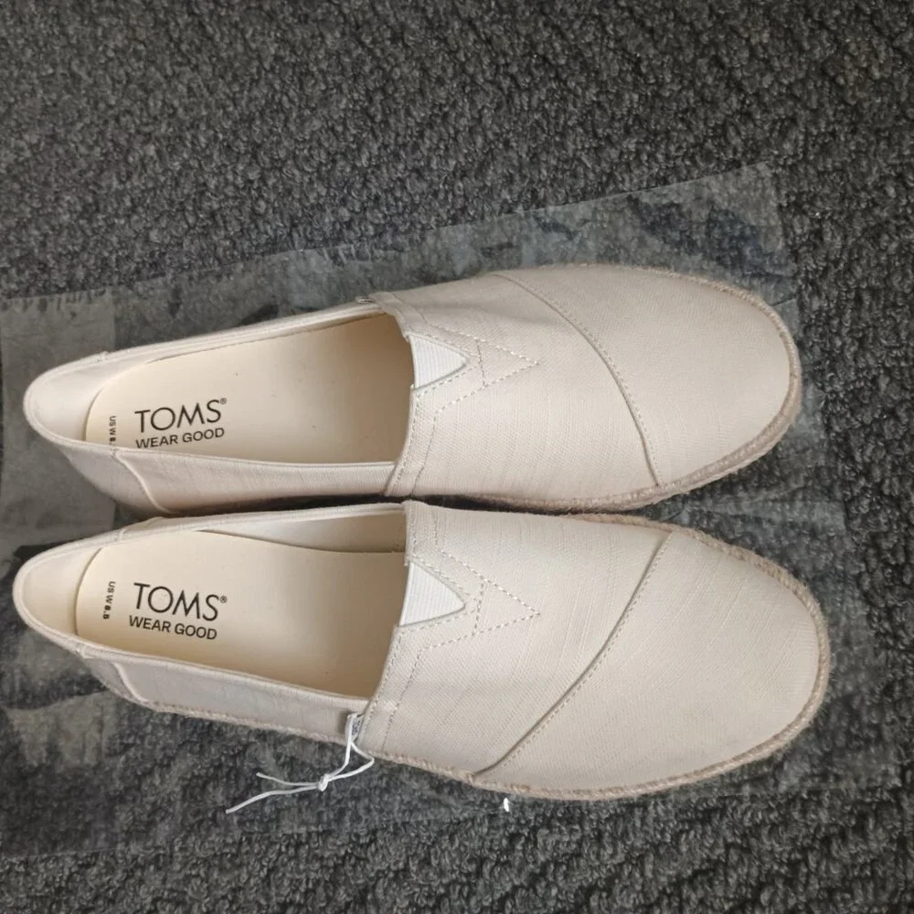 New Toms Espadrille Slip on Flats
